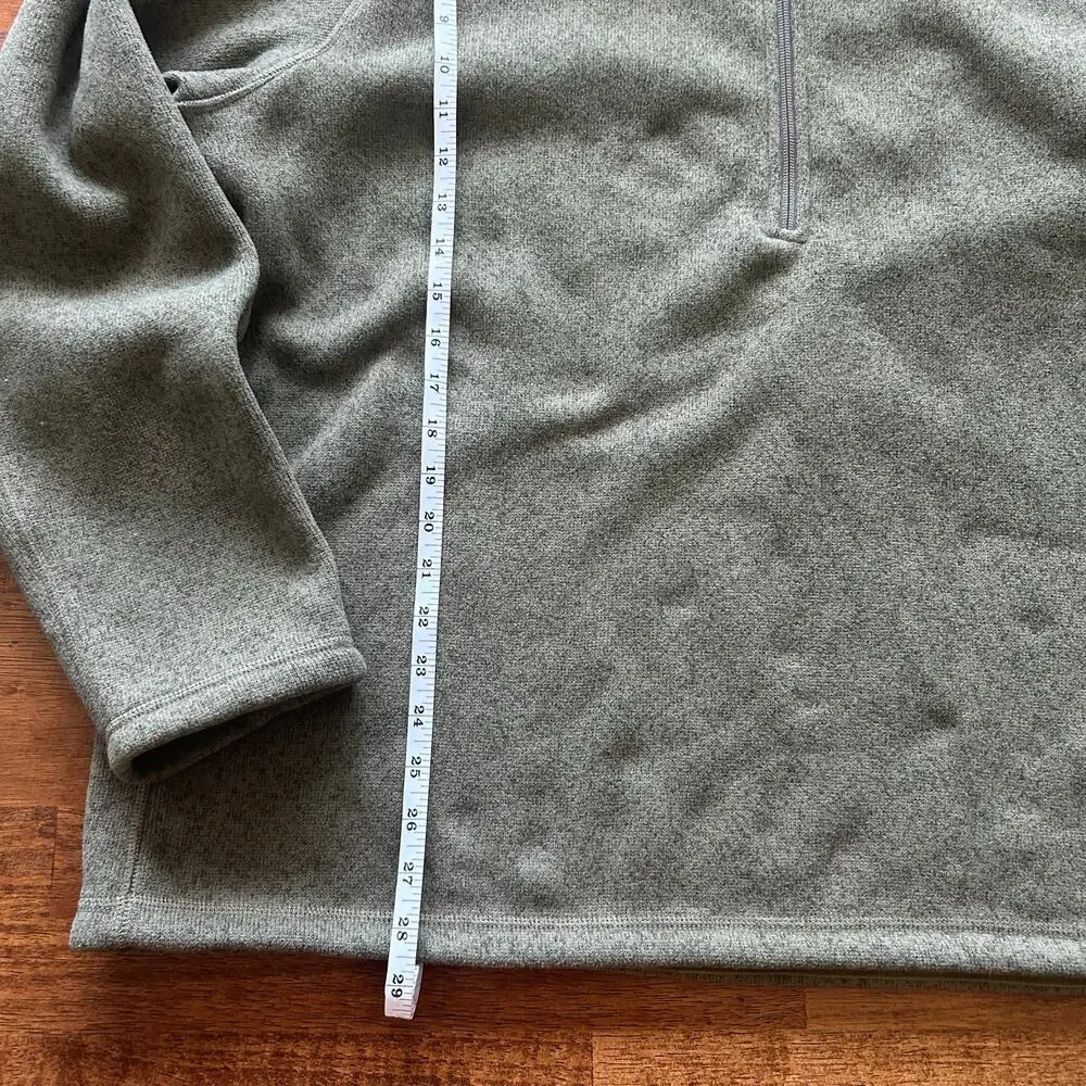 North face urban outdoor men’s half zip hunter, green fleece pullover size XXL
